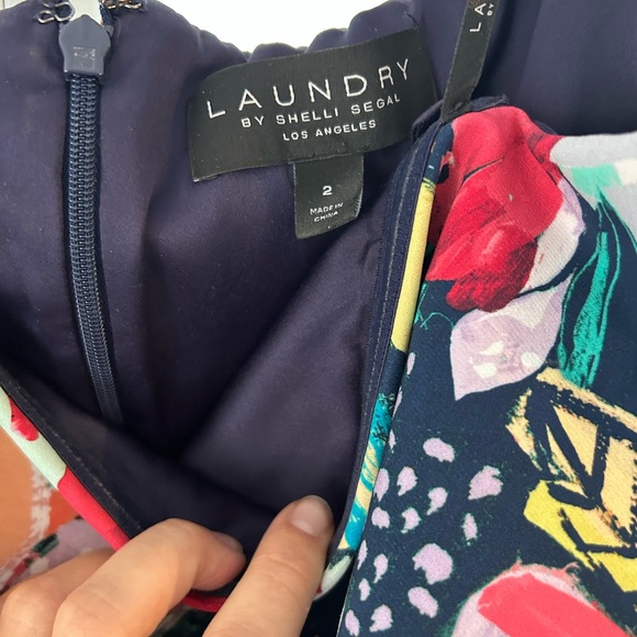 Multi colour Laundry off the shoulder dress - SZ 2 - Picture 3 of 3